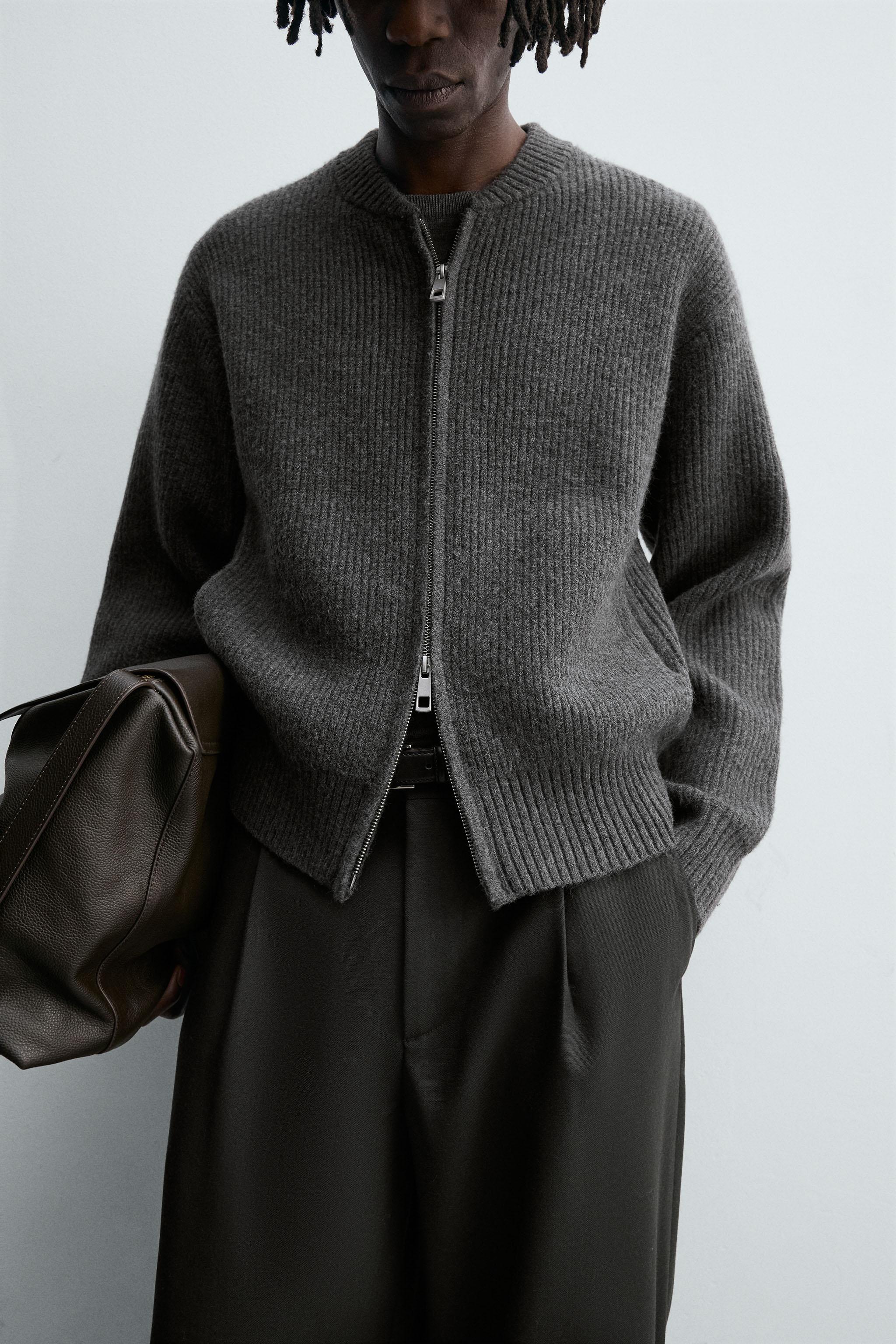 BLOUSON BOMBER EN MAILLE